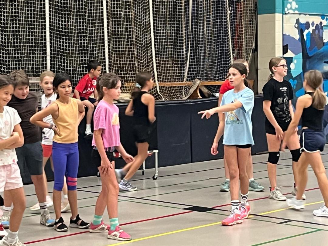 Athletes in communication drill
